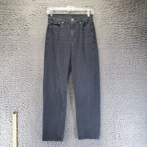 American Eagle Outfitters Jeans Womens 00 Black 90S Boyfriend Straight Leg